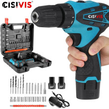 12V Cordless Electric Drill & Screwdriver - 20pcs Set - 2 Battery