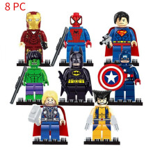 (1 Set)8 Juegos Minifiguras Superhéroes Vengadores Minifights Mercancía Película