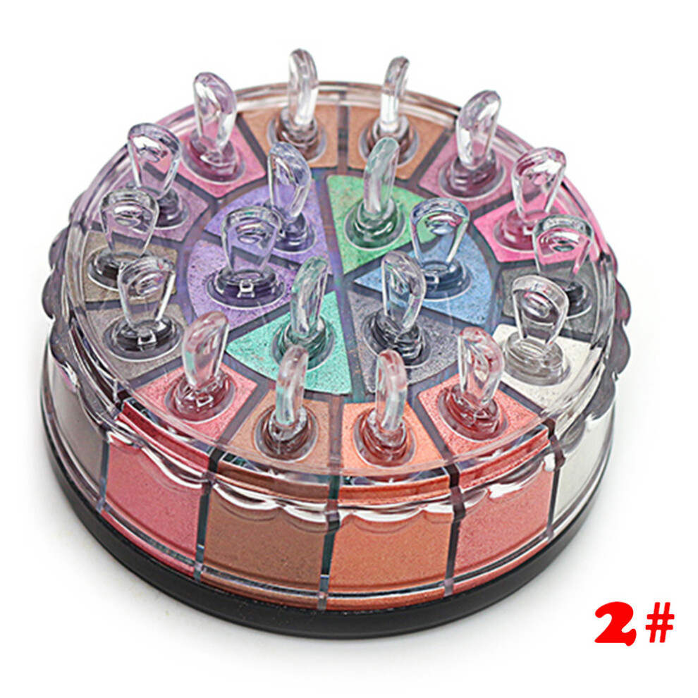 (2)Shimmer Glitter Eye Shadow Powder Palette Matte Eyeshadow Cosmetic Kit Makeup