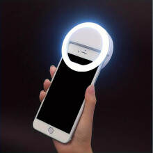 (White, 1 Count) USB Rechargeable Selfie Ring Light, 36-LED Selfie Ring Light, Night Selfie Enhancing Light for Phone Photography, Back to School Supplies