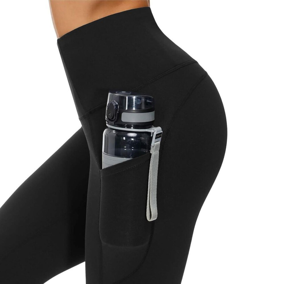 (black, 4XL) High Waisted Tummy Control Yoga Pants for Women - Seamless Workout Leggings, Comfortable & Squat Proof