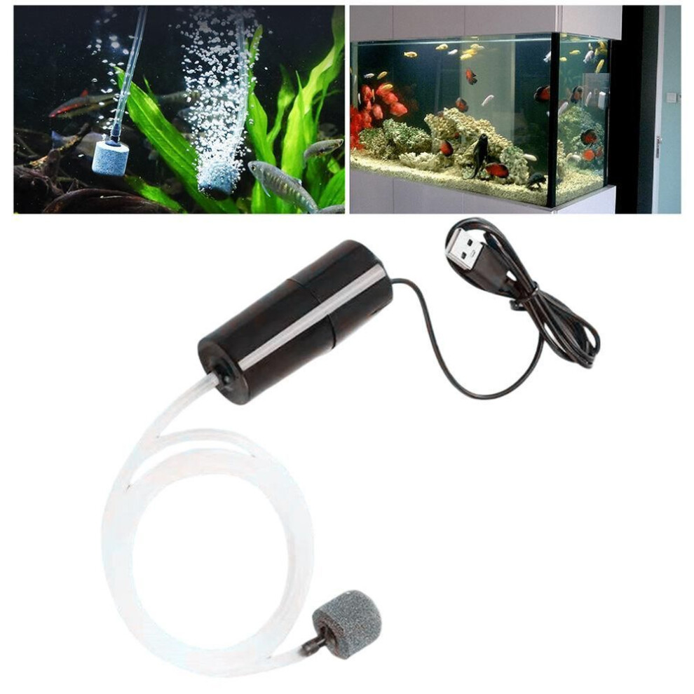 Aquarium Oxygen Air Pump USB Small Oxygenator For Fish Tank Silent Air Compressor Mini Aerator Portable Fish Tank Accessories