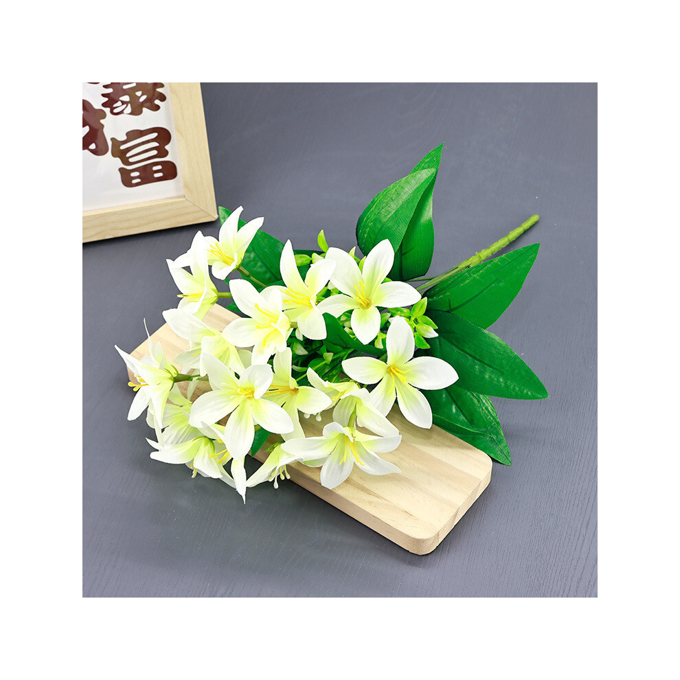 (White) Lilium Brownie Var Artificial Bloom With Silk Material For Props Photography-image-OPC-PHD8CNQ-NEW