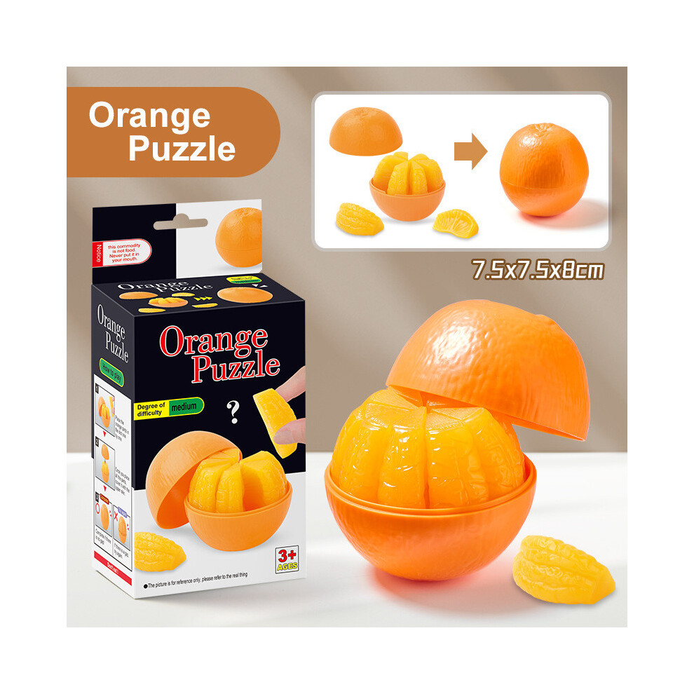 (Orange) 3d Dimensional Three Puzzle Sea Urchin Garlic Building Toy Educational Block-image-OPC-PHD8D9W-NEW