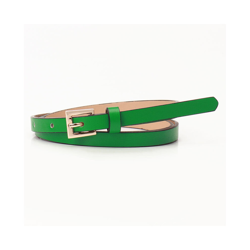 (Green)Petite ceinture en alliage boucle épingle pour femme couleur unie robe manteau décoration décontractée
