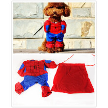 (M,SPIDERMAN)Pet Dog Superman Batman Costume Halloween Cool Clothes Outfit Cosplay