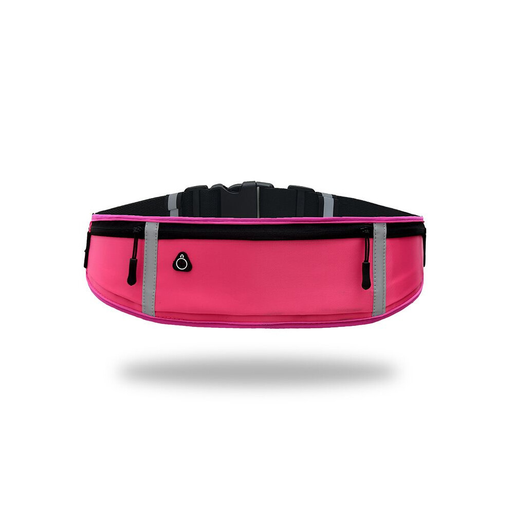 (Rose)Ceinture de course réfléchissante imperméable sport jogging voyage fesses sac à la taille
