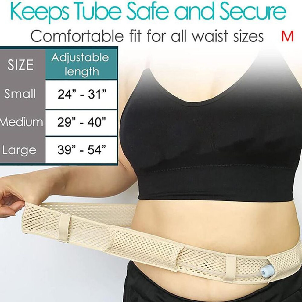 (M) Peritoneal Dialysis Conduit Protection Belt Adjustable Abdominal Belt Catheter Fixation Device Back Support Protection Belt