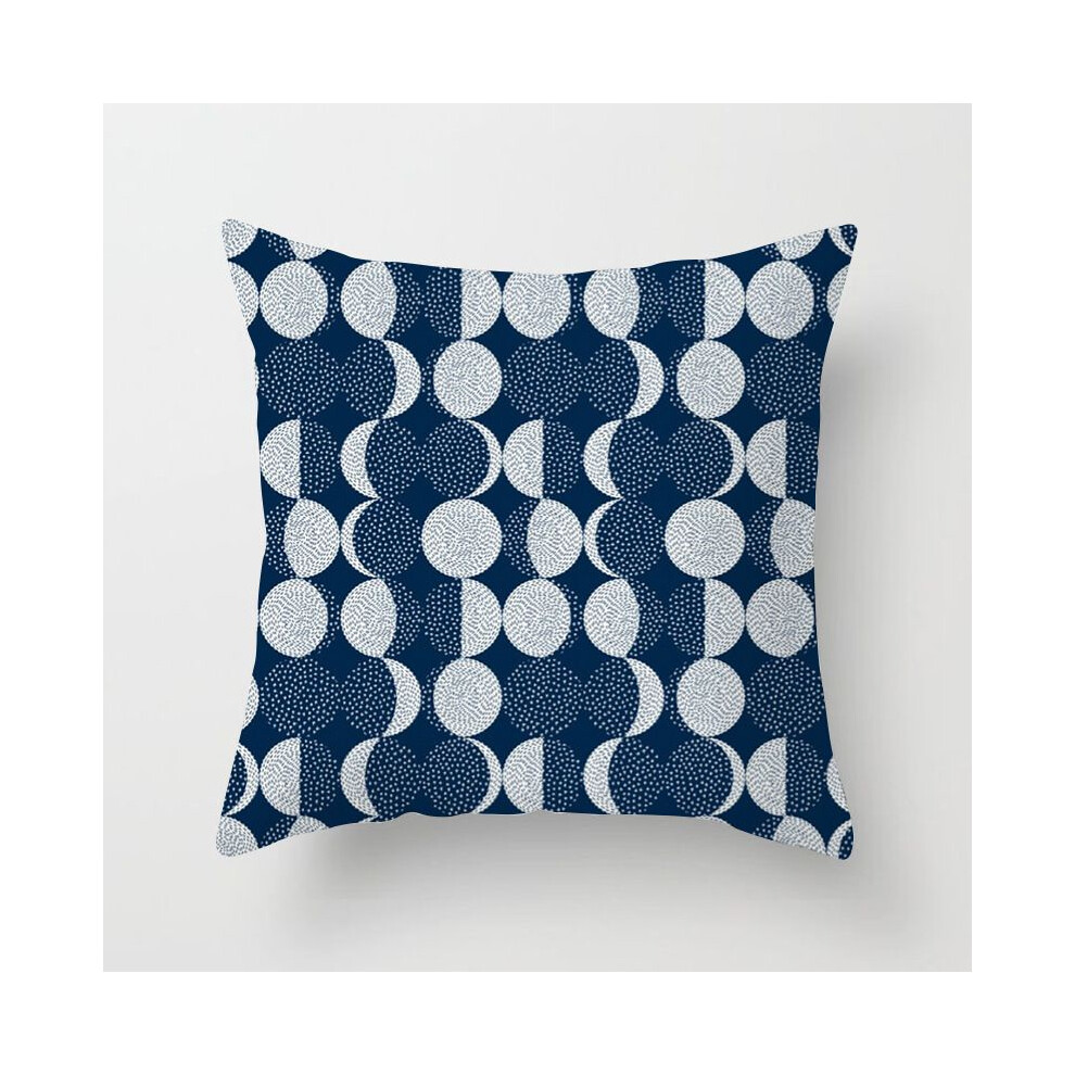 (E)Taies d'oreiller bleu motif simple canapé voiture taille jet housse de coussin décoration maison