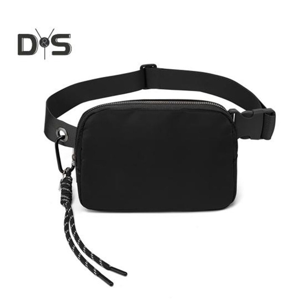 (black) Mini Belt Bag with Adjustable Strap Waterproof Crossbody Waist Bag for Women Men Sports Fanny Pack for Workout Traveling Running Hiking Cycling