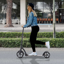 HOMCOM Teens Adult Kick Scooter Foldable Adjust Aluminium For 14+ White