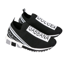(Black, UK6.5/EUR40 ) Womens Men Knit Speed Runner Shoes Trainer Sneaker
