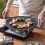 Living And Home (30cm) Pre-Seasoned Round Cast Iron Grill Pan 3