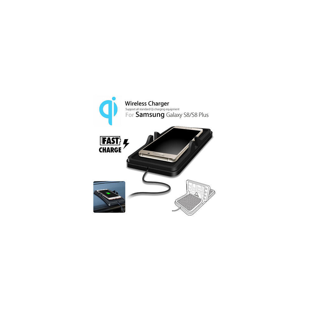 (Wireless Fast Car Charger )For X Samsung Galaxy S8 P Note8 Qi Fast Wireless Convertible Charger Pad