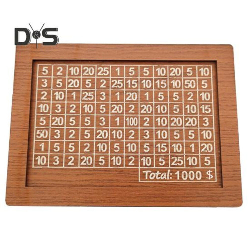 (light brown, A) Wooden Money Box with Counter Marker Pen Piggy Bank with Money Target Numbers Coin Cash Container Money Saving Challenges Box Kids Adults Gift