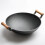 Living And Home Round Cast Iron Wok with Dual Handles 3