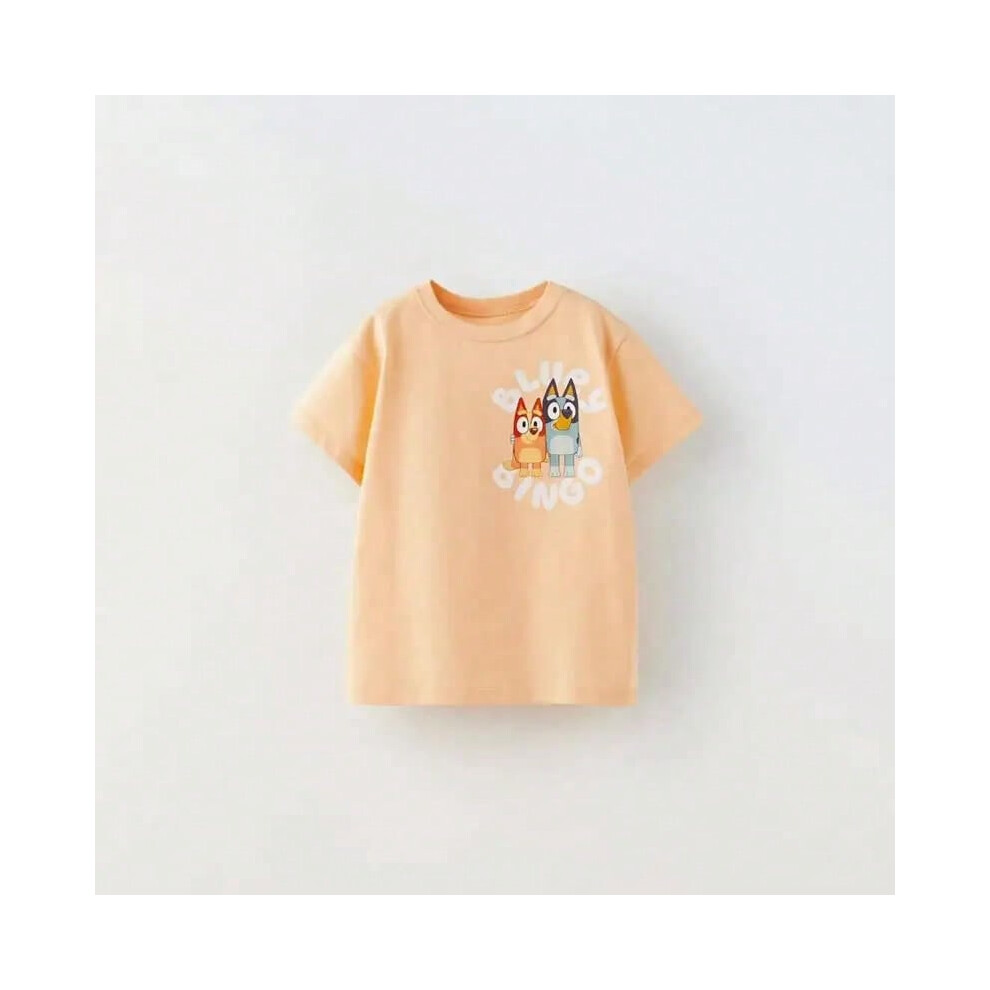 (p31, 24M) Summer New Tees Boys Children Printing Cute TShirt Toddler Casual Loose Trendy Costume Girls Thin Versatile Crewneck Tops