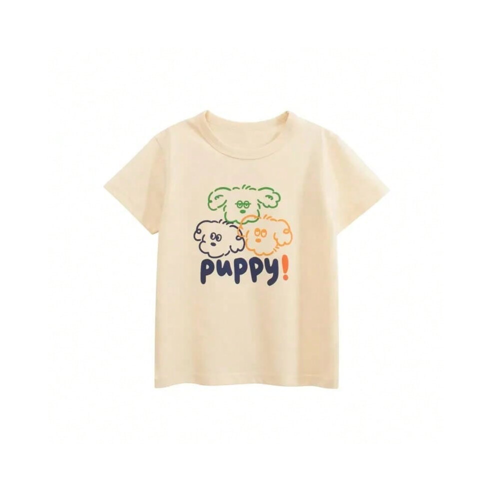 (HT9236, 120(5-6)) 2025 Summer Short Sleeve T Shirt Girls Cartoon Strawberry Cherry Casual T-Shirts for Girl Tops Cotton Children Kids Clothes 10Y