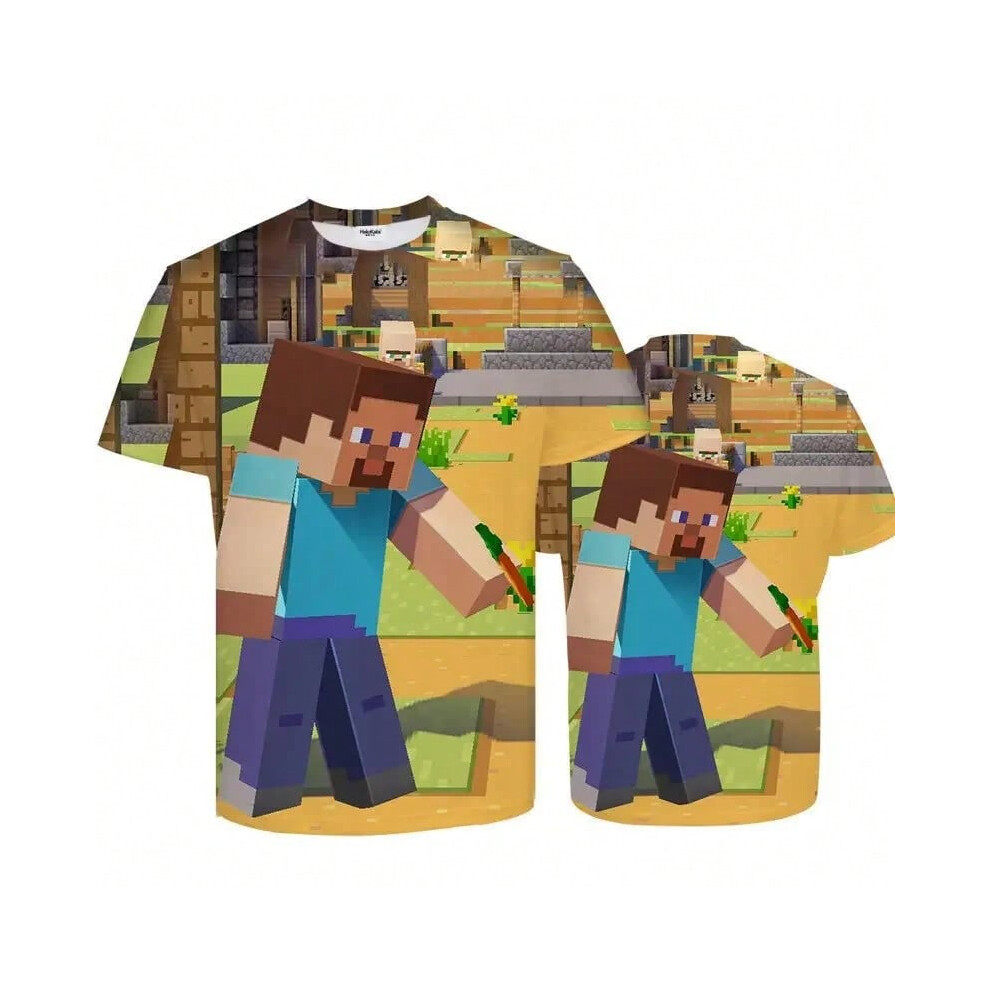 (1, XXXL) Minecraft Game Clothes My World Short Sleeve Children Top Shirts Children's Boy's Minecraft CatNap Clothing Tops Baby Boys T Shi