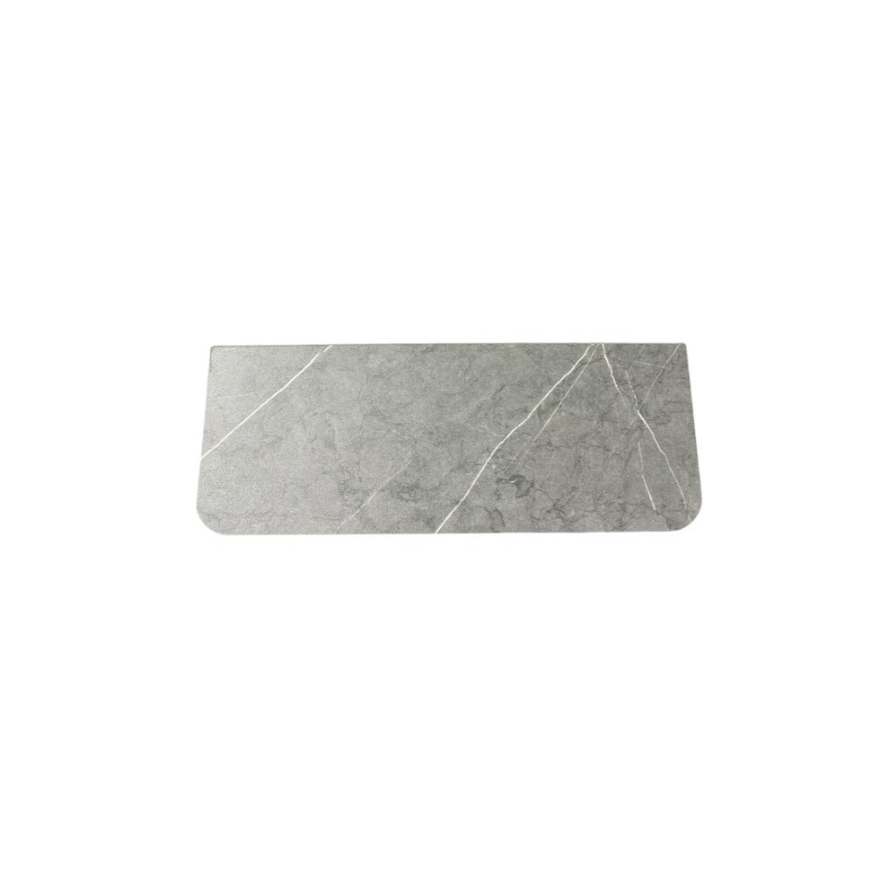 (Armani 120Cm) Rounded-Edge Floating Radiator Shelf With Included Brackets, No Need For Drilling Grey
