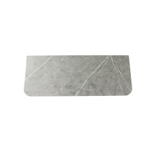 (Armani Grey, 60cm) Rounded-edge Floating Radiator Shelf with Included Brackets, No Need for Drilling