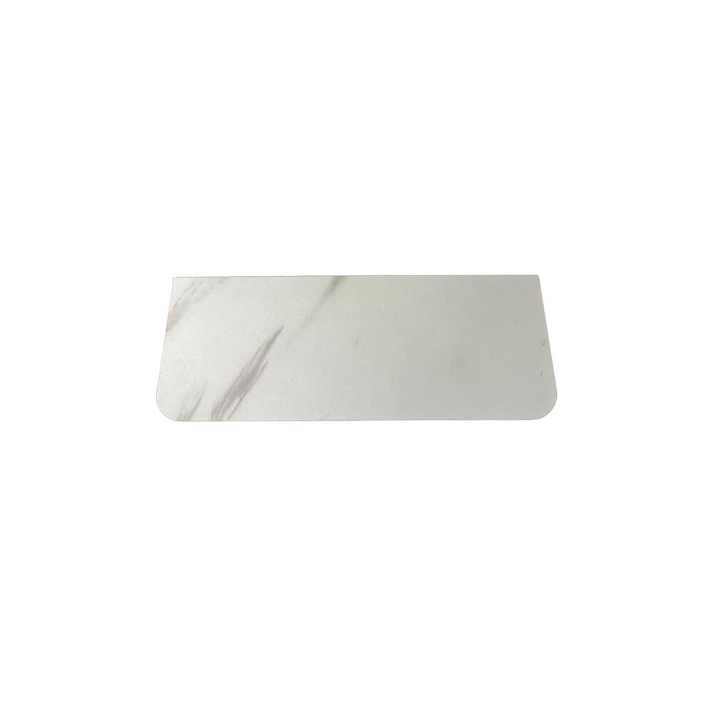 (White Marble, 60Cm) Rounded-Edge Floating Radiator Shelf With Included Brackets, No Need For Drilling 3233594899195