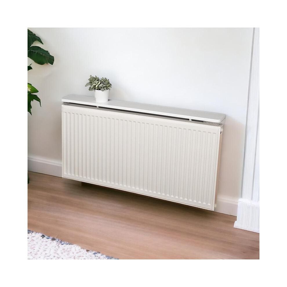 (, 120Cm) Rounded-Edge Floating Radiator Shelf With Included Brackets, No Need For Drilling White