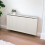 (White, 60cm) Rounded-edge Floating Radiator Shelf with Included Brackets, No Need for Drilling 1