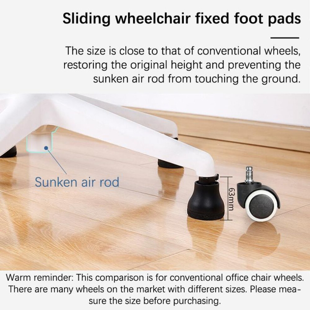 1Pc Office Chair Caster Swivel Wheels To Fixed Stationary Castors Replacement Bell Glides Furniture Chair Feet Wheel Stopper