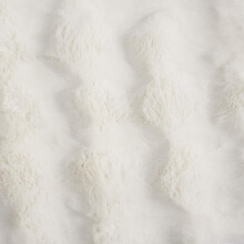 (Cream Bubble, 120 x 170cm) OHS Embossed Tufted Rug Arches Waffle Ribbed Bubble Textured Soft Cosy Plush Plump Fleece Faux Fur Anti-Slip Indoor Runner Mat Carpet