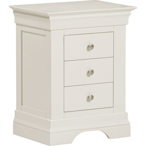 Seconique Bordeaux 3 Drawer Bedside Ivory Fully Assembled 2