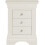 Seconique Bordeaux 3 Drawer Bedside Ivory Fully Assembled 4