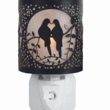 (Black Doves) Plug In Electric Wax Melt Burner - Switch, Glass, Fragrance