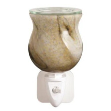 (Natural Swirl) Plug In Electric Wax Melt Burner - Switch, Glass, Fragrance