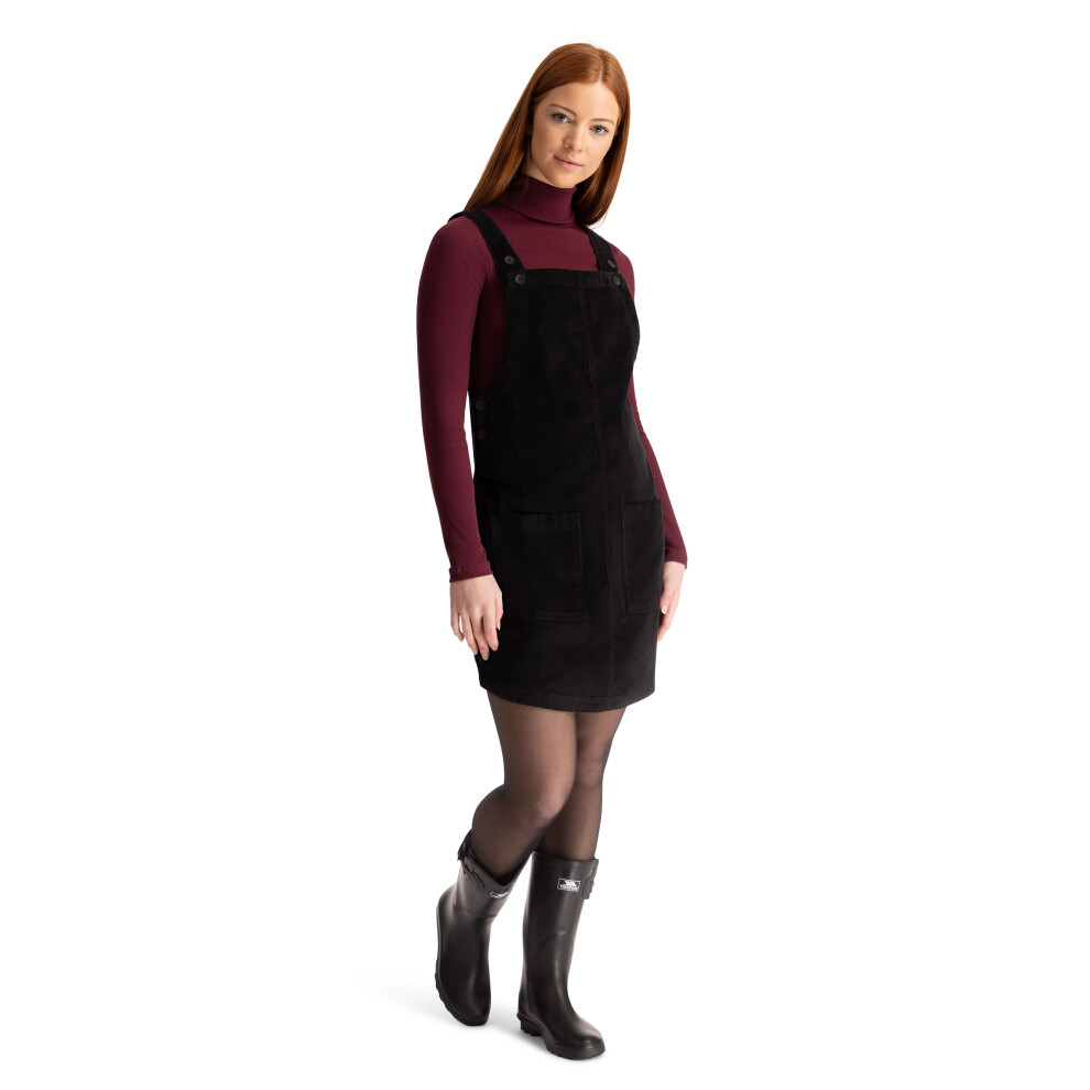 (14, Black) Trespass Womens Pinafore Dress Cotton Twirl