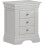 Seconique Bordeaux 3 Drawer Bedside Pebble Grey Fully Assembled 1