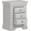 Seconique Bordeaux 3 Drawer Bedside Pebble Grey Fully Assembled 3