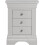Seconique Bordeaux 3 Drawer Bedside Pebble Grey Fully Assembled 4