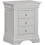 Seconique Bordeaux 3 Drawer Bedside Pebble Grey Fully Assembled 8