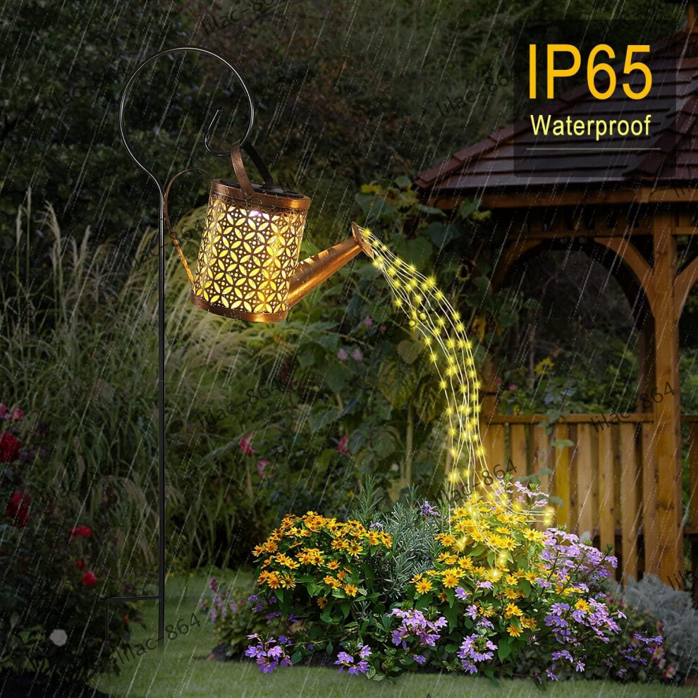 Solar Garden Watering Can Lights Cascading Lights Waterproof Garden