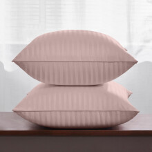 (Stripe Pillow Cover 2-Pack Pillowcase, Peach) Stripe Duvet Cover Set Fitted Sheet & Pillowcase