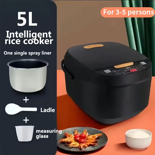 Multi-functional 5L Non-Stick Rice Cooker Timing Heating High-fire