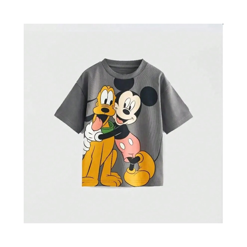 (p43, 24M) Summer New Tees Boys Children Printing Cute TShirt Toddler Casual Loose Trendy Costume Girls Thin Versatile Crewneck Tops