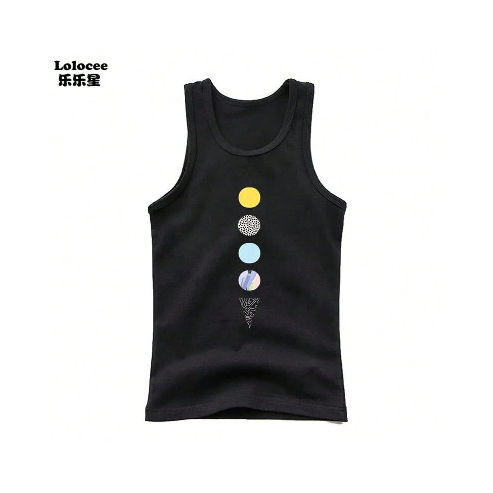(Black 4, 4T) Baby Boy Boat Ship Print Sleeveless T Shirt Children Cotton Tank Tops Kids Vest Children Summer Clothes