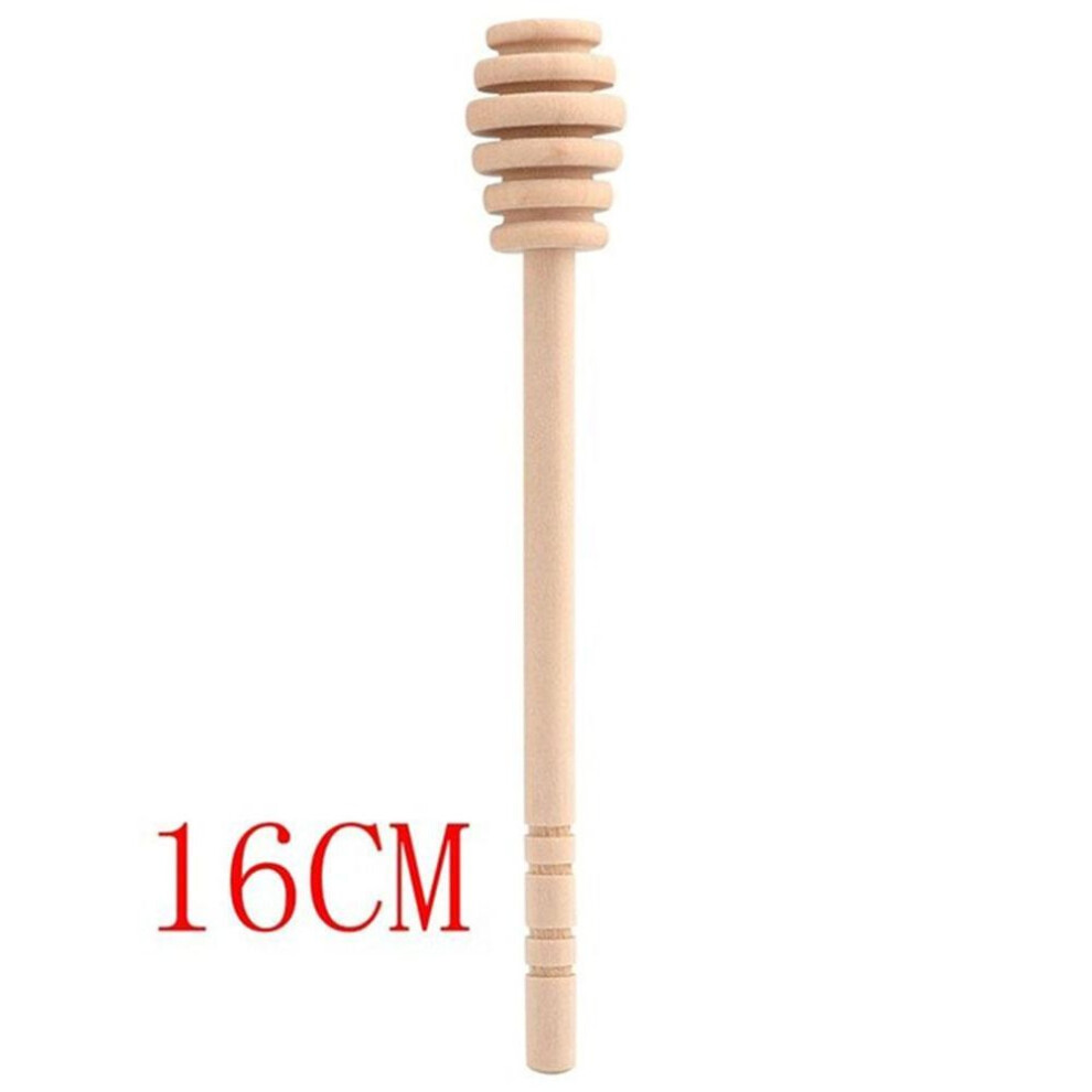 Home Long Handle Safe Tableware Stirring Honey Spoon Wooden Dipper Mixing Stick