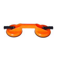 (As show, One size) Suction Cup 2 Jaws Glass Remover Lifter Plastic Handle Rubber Pad Vacuum Plate Puller 100lb