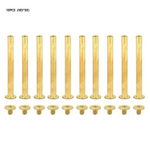 (As show, One size) 10pcs M5 Flat Head Book Album Rivets Screw Set DIY Craftmaking Rivet (M5*50)