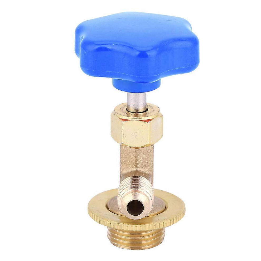 (As Show, One Size) Refrigerant Bottle Opener Brass Dispensing Valve 1/4Sae For Air Conditioning R134/R22r22 6909775997185