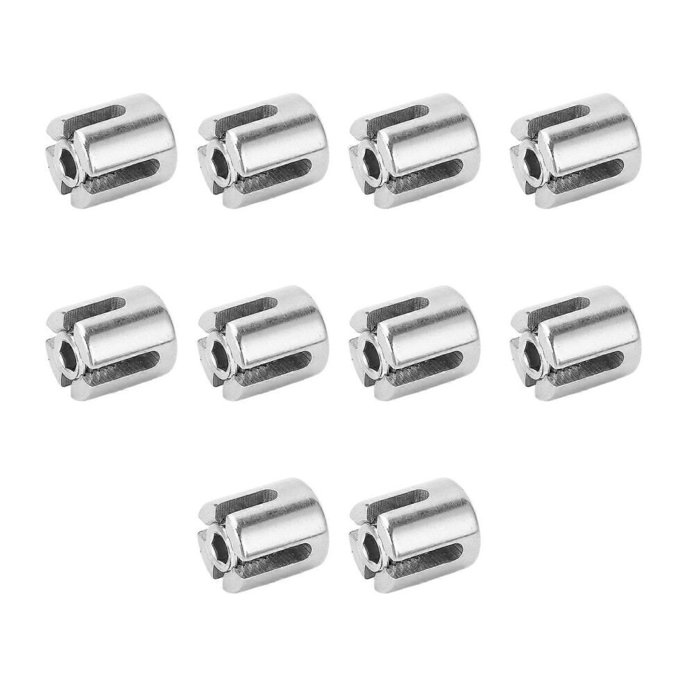 (As Show, One Size) 10 Pcs Cross Cable Clamp 316 Stainless Steel High Tensile Strength Cable Railing Wire Rope Cross Clip 6909775996836
