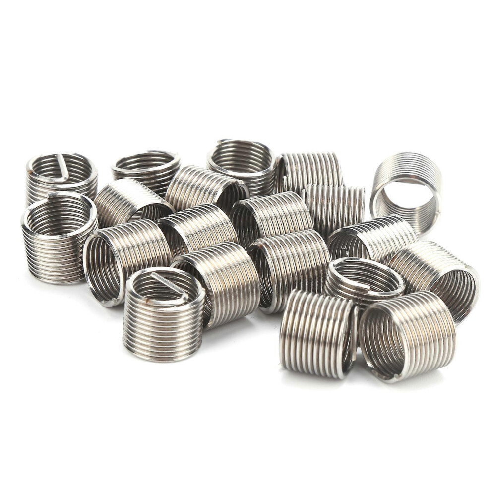 (As show, One size) 20Pcs Wire Thread Insert Stainless Steel Screw Bushing Repair Socket Kit M14x1.5x1.5D-image-OPC-PHD9Y78-NEW